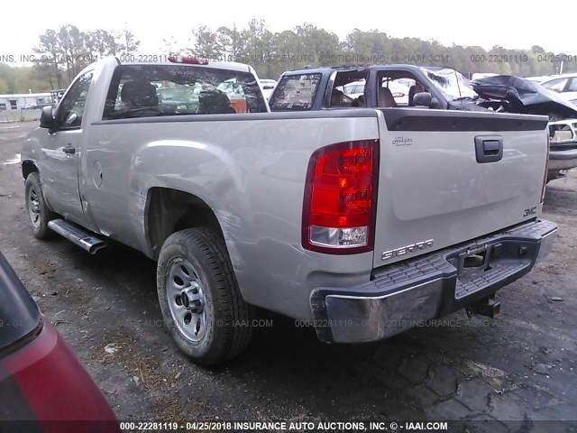 1GTEC14X59Z216770 - 2009 GMC SIERRA C1500 Champagne photo 3