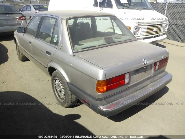 WBAAE5403H1692223 - 1987 BMW 325 E SILVER photo 3