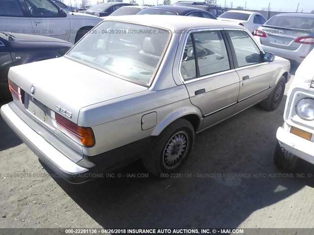 WBAAE5403H1692223 - 1987 BMW 325 E SILVER photo 4