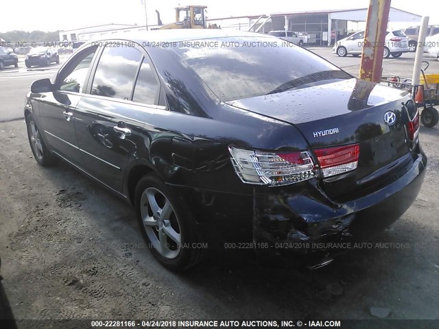 5NPEU46F36H035799 - 2006 HYUNDAI SONATA GLS/LX BLACK photo 3