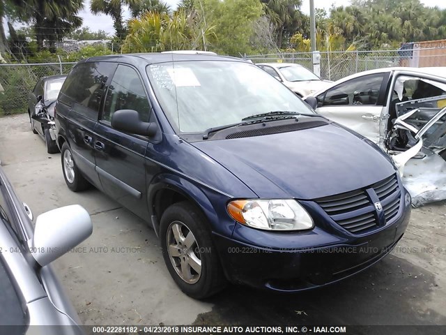 1D4GP45R06B583534 - 2006 DODGE CARAVAN SXT BLUE photo 1