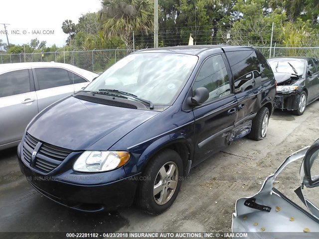 1D4GP45R06B583534 - 2006 DODGE CARAVAN SXT BLUE photo 6