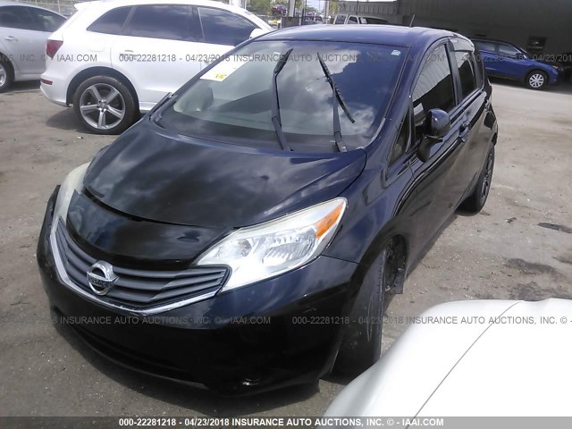 3N1CE2CP4EL412020 - 2014 NISSAN VERSA NOTE S/S PLUS/SV/SL BLACK photo 2