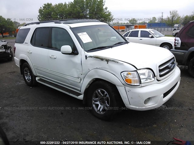 5TDBT48A14S214566 - 2004 TOYOTA SEQUOIA LIMITED WHITE photo 1