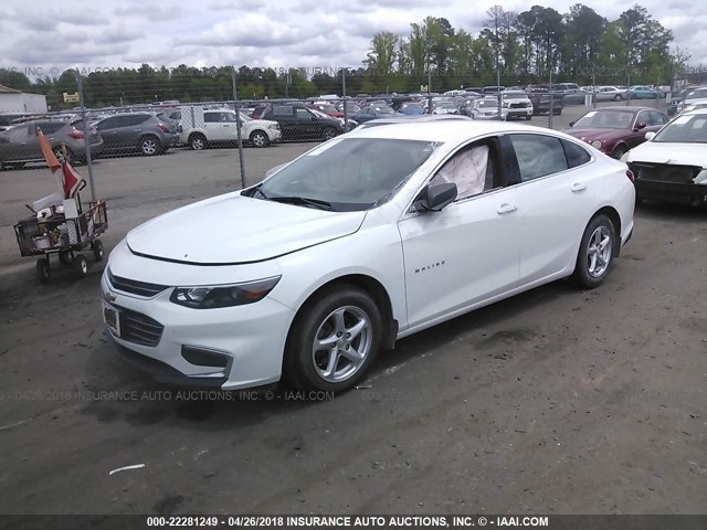 1G1ZB5ST7GF343152 - 2016 CHEVROLET MALIBU LS 白色 照片 2
