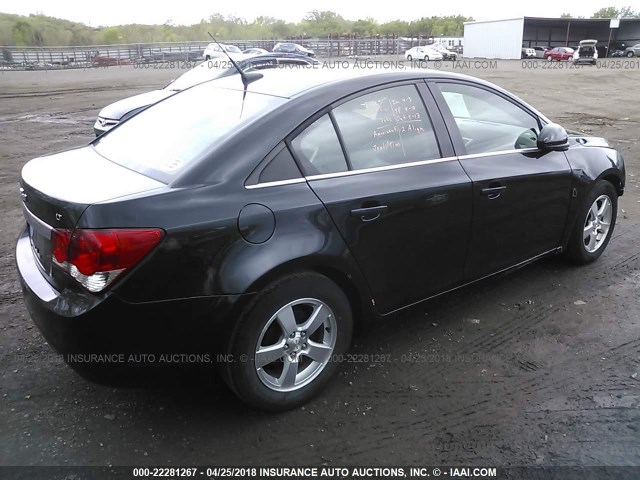 1G1PC5SB8E7130780 - 2014 CHEVROLET CRUZE LT BLACK photo 4