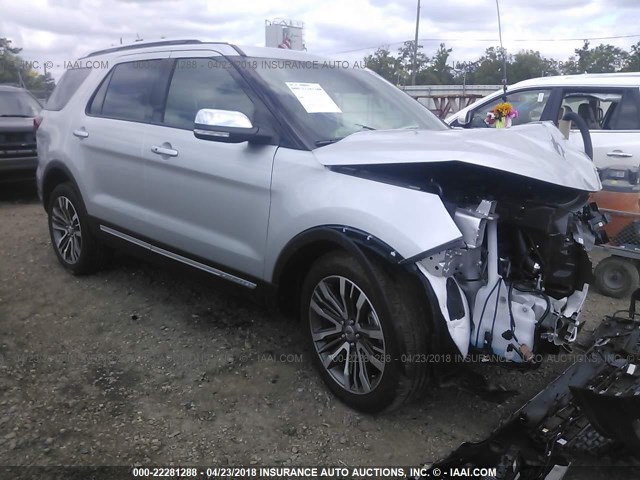 1FM5K8HT3JGA39828 - 2018 FORD EXPLORER PLATINUM SILVER photo 1