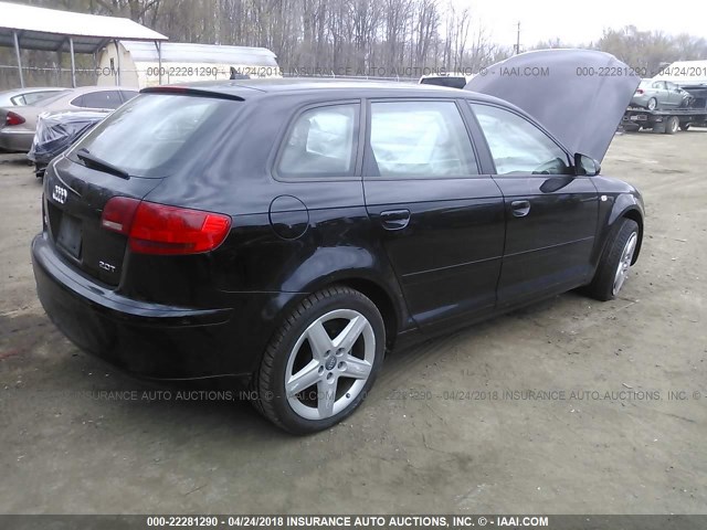 WAUHF78P88A169116 - 2008 AUDI A3 2.0 BLACK photo 4