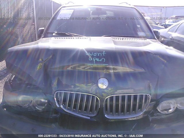 5UXFB53566LV20816 - 2006 BMW X5 4.4I GRAY photo 10