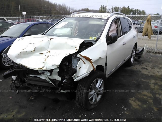 JN8AS5MV8FW259461 - 2015 NISSAN ROGUE SELECT S WHITE photo 2