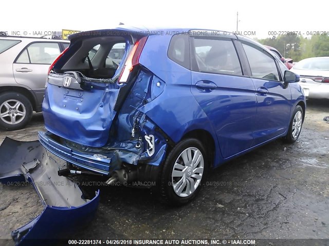 3HGGK5G51FM758797 - 2015 HONDA FIT LX BLUE photo 4