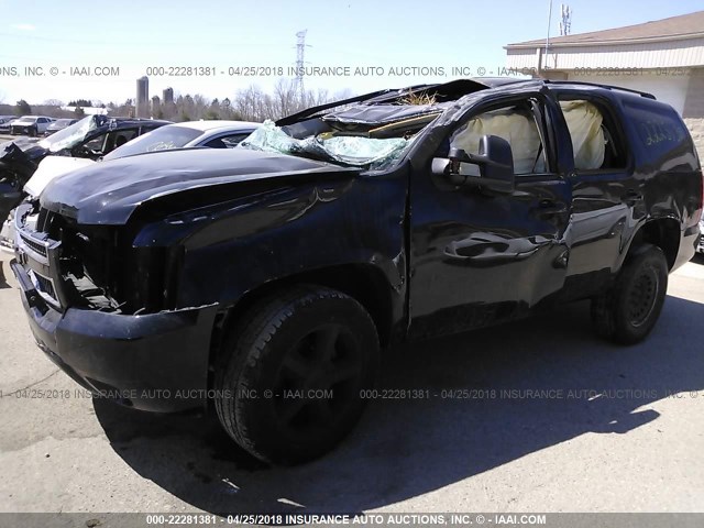 1GNFK13068J125314 - 2008 CHEVROLET TAHOE K1500 BLACK photo 2