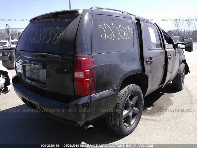 1GNFK13068J125314 - 2008 CHEVROLET TAHOE K1500 BLACK photo 4