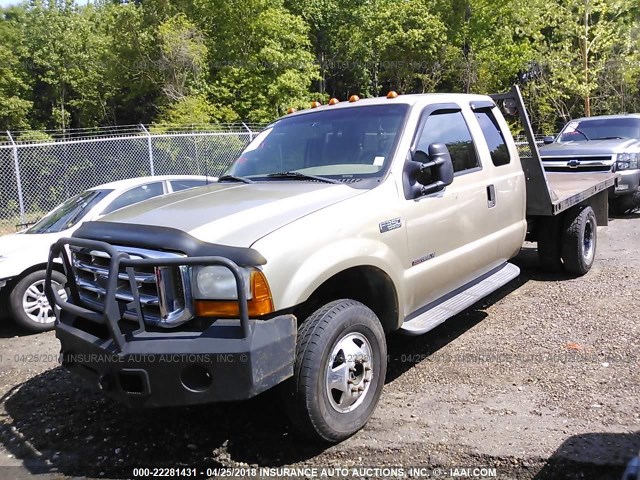 1FDWX37F0YEE12320 - 2000 FORD F350 SUPER DUTY TAN photo 2