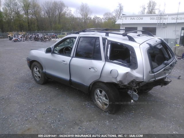 KM8SC13D44U842984 - 2004 HYUNDAI SANTA FE GLS/LX SILVER photo 3