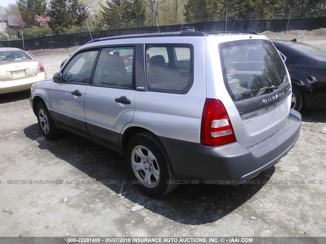 JF1SG63613H724783 - 2003 SUBARU FORESTER 2.5X SILVER photo 3