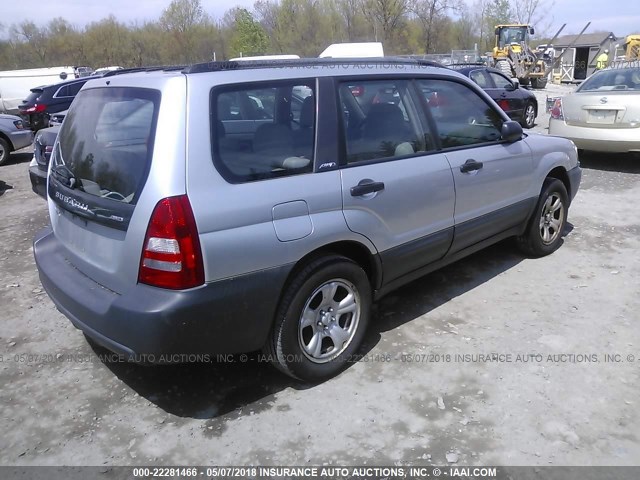 JF1SG63613H724783 - 2003 SUBARU FORESTER 2.5X SILVER photo 4