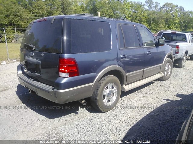 1FMPU17L54LB14617 - 2004 FORD EXPEDITION EDDIE BAUER BLUE photo 4