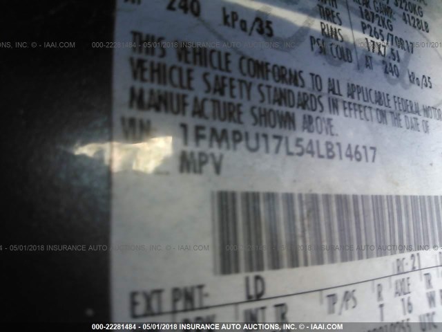 1FMPU17L54LB14617 - 2004 FORD EXPEDITION EDDIE BAUER BLUE photo 9