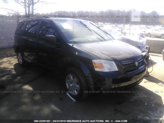 2D4RN4DE9AR138927 - 2010 DODGE GRAND CARAVAN SE BLACK photo 1