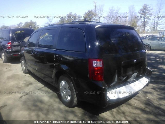 2D4RN4DE9AR138927 - 2010 DODGE GRAND CARAVAN SE BLACK photo 3