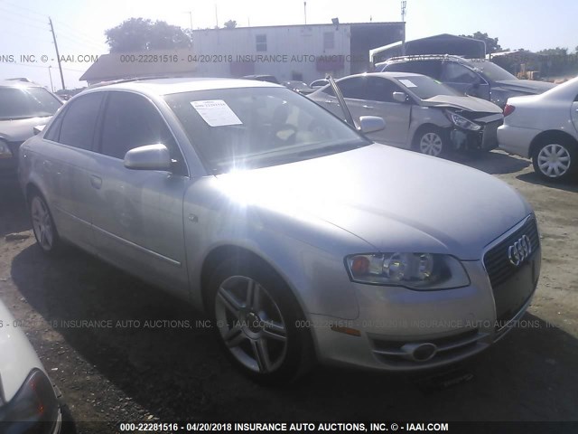 WAUAF78E57A001111 - 2007 AUDI A4 2/TURBO SILVER photo 1