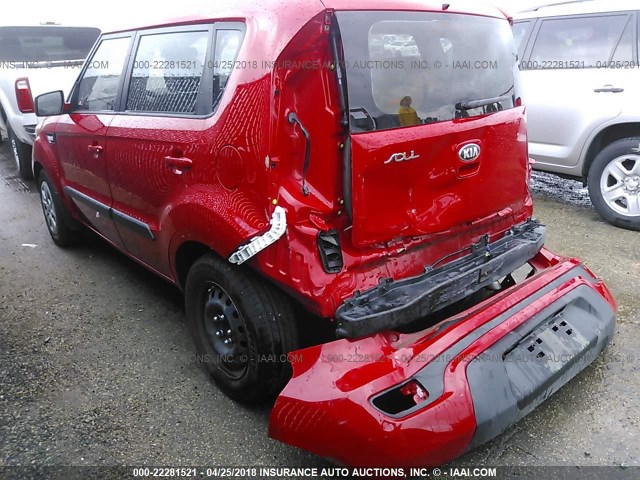 KNDJT2A53D7567964 - 2013 KIA SOUL RED photo 3