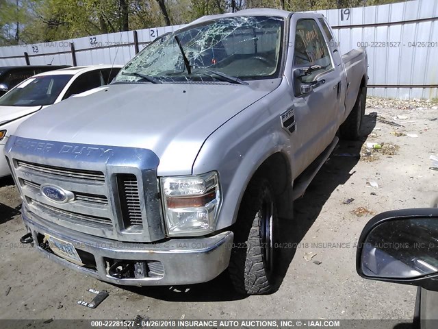 1FTWX31Y88EB80712 - 2008 FORD F350 SRW SUPER DUTY SILVER photo 2