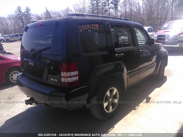 1J8GN28K18W155398 - 2008 JEEP LIBERTY SPORT BLACK photo 4