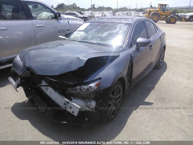 JTHBE1D29G5026278 - 2016 LEXUS IS 350 BLUE photo 2