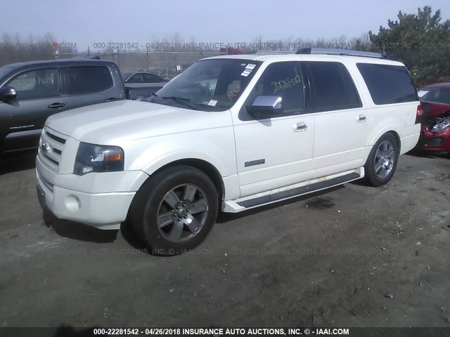 1FMFK20587LA13076 - 2007 FORD EXPEDITION EL LIMITED WHITE photo 2