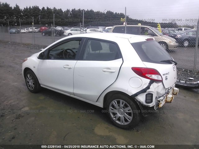 JM1DE1HZ3B0103623 - 2011 MAZDA MAZDA2 WHITE photo 3