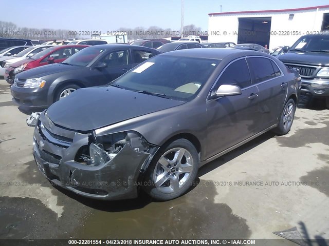 1G1ZC5E04AF274684 - 2010 CHEVROLET MALIBU 1LT BROWN photo 2