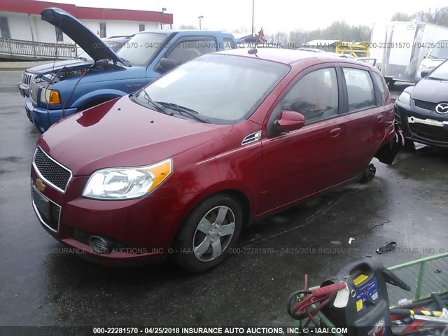 KL1TD6DE8BB205901 - 2011 CHEVROLET AVEO LS/LT 勃艮第红 照片 2