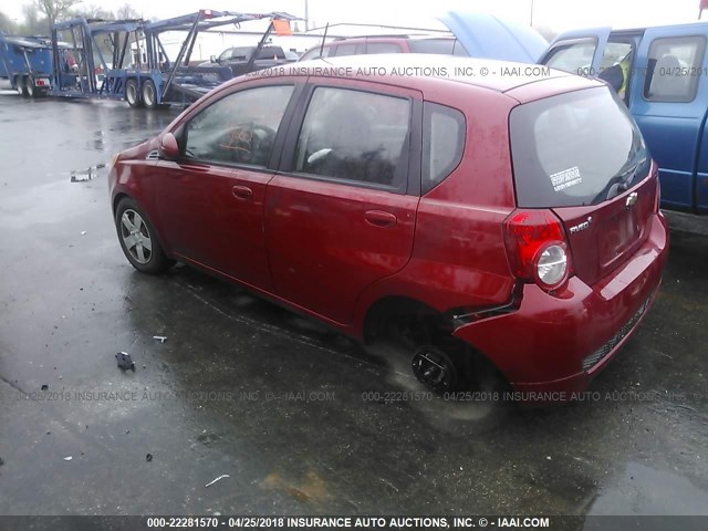 KL1TD6DE8BB205901 - 2011 CHEVROLET AVEO LS/LT 勃艮第红 照片 3