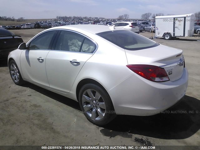 2G4GS5EK6C9150605 - 2012 BUICK REGAL PREMIUM WHITE photo 3