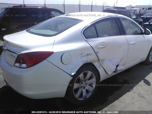 2G4GS5EK6C9150605 - 2012 BUICK REGAL PREMIUM WHITE photo 6