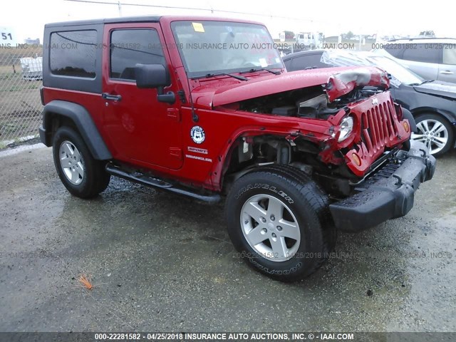 1J4AA2D11AL129519 - 2010 JEEP WRANGLER SPORT أحمر صورة 1