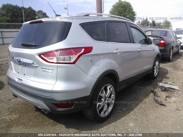 1FMCU0J9XEUA94799 - 2014 FORD ESCAPE TITANIUM SILVER photo 4