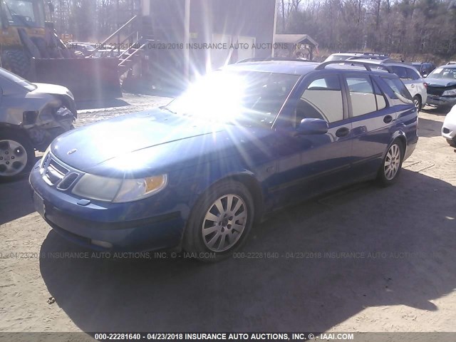 YS3EB59E833041595 - 2003 SAAB 9-5 LINEAR BLUE photo 2