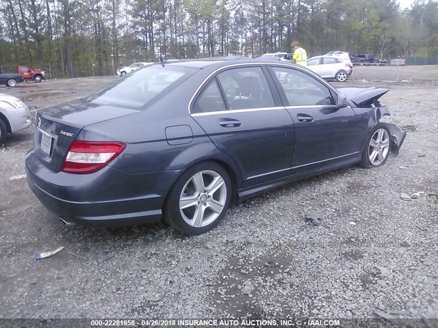 WDDGF8BB3BR164549 - 2011 MERCEDES-BENZ C 300 4MATIC GRAY photo 4