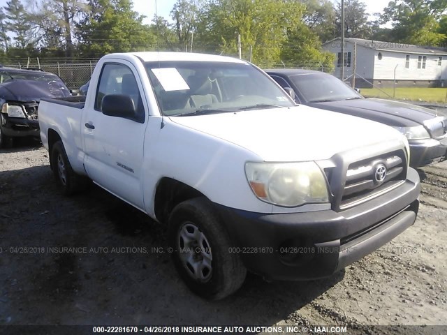 5TENX22N78Z571986 - 2008 TOYOTA TACOMA WHITE photo 1