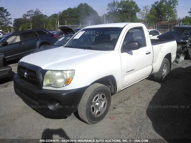 5TENX22N78Z571986 - 2008 TOYOTA TACOMA WHITE photo 2