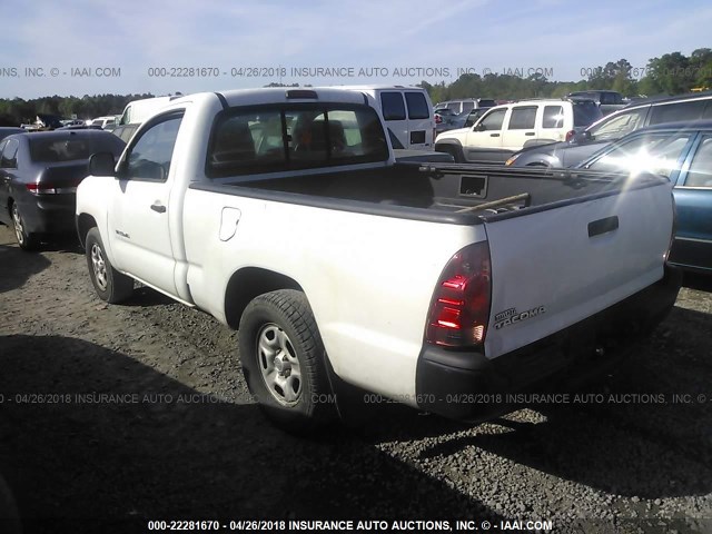 5TENX22N78Z571986 - 2008 TOYOTA TACOMA WHITE photo 3