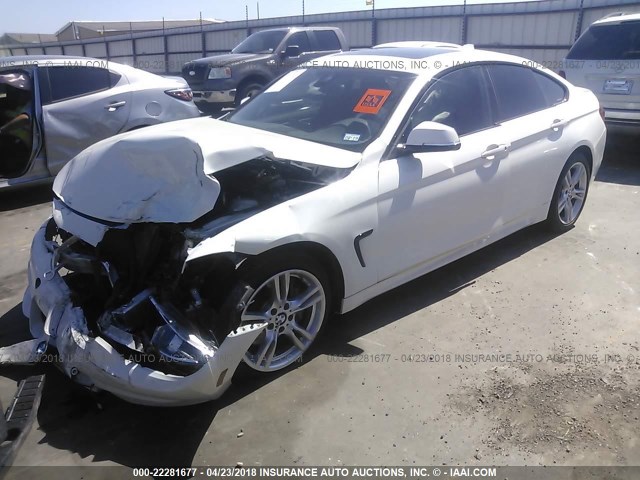 WBA4J1C56JBG77491 - 2018 BMW 430I GRAN COUPE WHITE photo 2