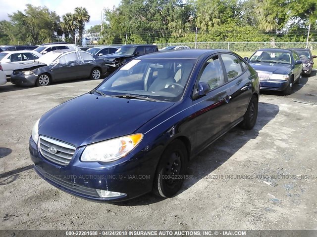 KMHDU46D18U299554 - 2008 HYUNDAI ELANTRA GLS/SE/LIMITED BLUE photo 2
