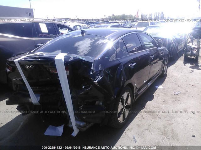 KNAGM4AD7D5039041 - 2013 KIA OPTIMA HYBRID BLACK photo 4