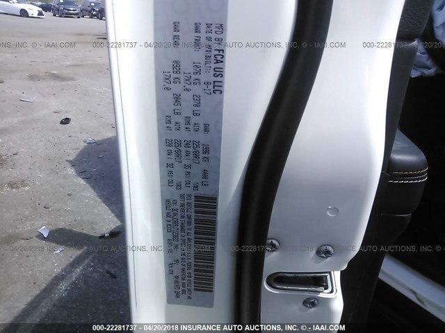 3C4NJCBB9JT123822 - 2018 JEEP COMPASS LATITUDE 白色 照片 9