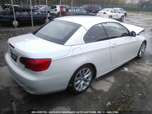 WBADW7C58BE545124 - 2011 BMW 328 I SULEV WHITE photo 4