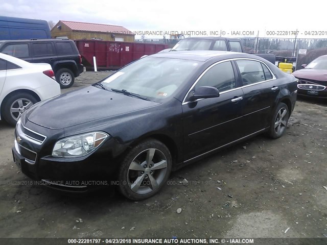 1G1ZC5E0XCF183504 - 2012 CHEVROLET MALIBU 1LT 黑色 照片 2